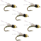 Beadhead Olive 3 Dollar Dip Serendipity Nymph - 6 Flies Size 16