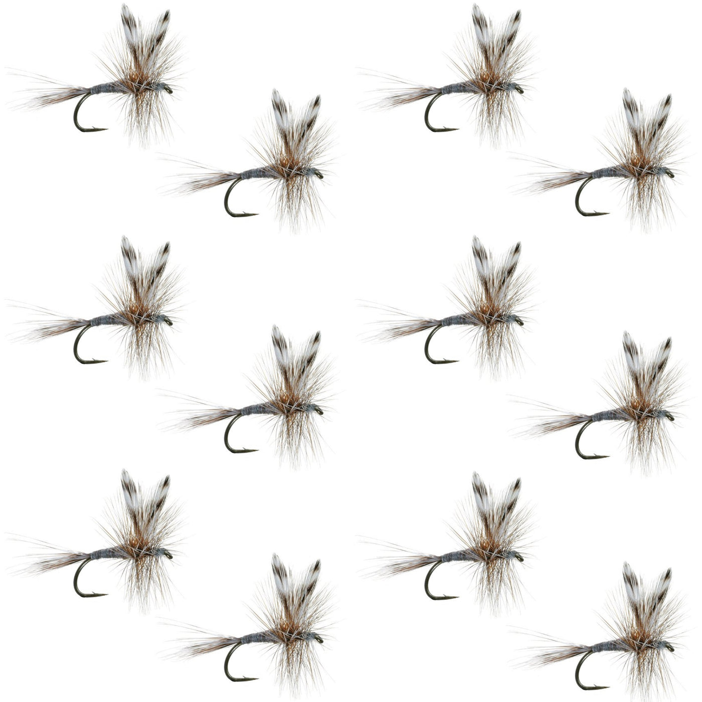 Adams Classic Dry Fly - 1 Dozen Flies Hook Size 20