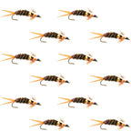 Double Bead Prince Nymph Fly Fishing Flies - 12 Flies Hook Size 10