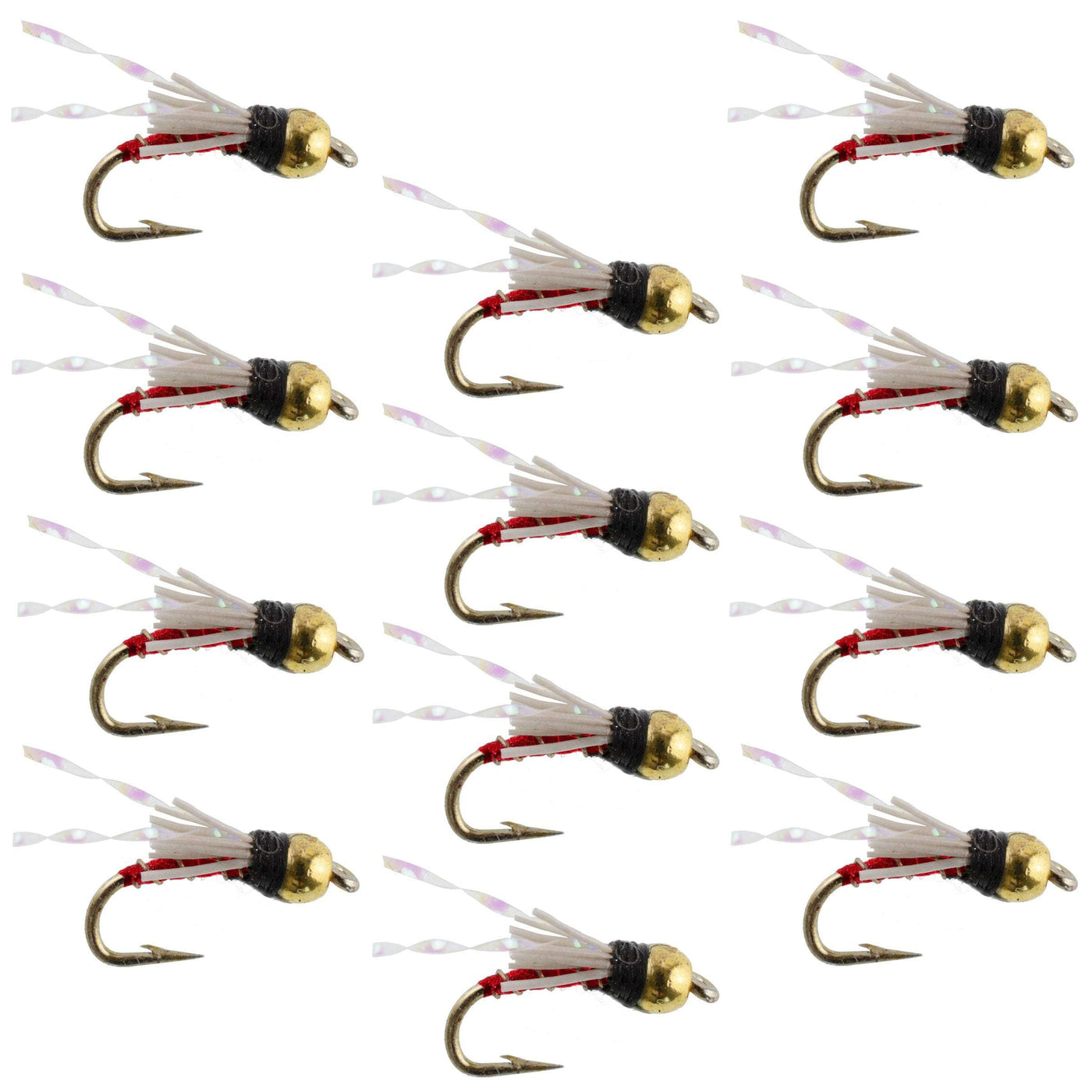 Beadhead Red 3 Dollar Dip Serendipity Nymph - 1 Dozen Flies Size 18