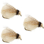 3 Pack Bead Head LaFontaine Tan Deep Sparkle Caddis Pupa - Hook Size 18