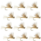 Barbless Tan X Caddis Emerging Caddis Adult Fly - 12 Flies Size 18