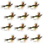 Barbless Chartreuse Humpy Hair Wing Dry Fly - 1 Dozen Flies Size 16