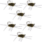 Barbless Pat's Rubber Legs Tungsten Jig Dark Olive Euro Nymph 6 Flies #6