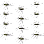Pat's Rubber Legs Tungsten Jig Black/Olive Euro Nymph 12 Flies Size 6
