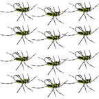 Pat's Rubber Legs Tungsten Jig Black/Chartreuse Euro Nymph 12 Flies Size 6