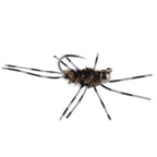Barbless Pat's Rubber Legs Tungsten Jig Coffee/Black Euro Nymph 6 Flies #6