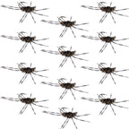Barbless Pats Rubber Legs Tungsten Coffee/Black Euro Nymph 12 Flies #6