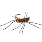 3 Pack Pat's Rubber Legs Tungsten Jig Coffee/Tan Euro Nymph Size 6