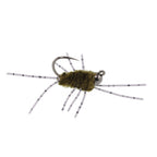 3 Pack Pat's Rubber Legs Tungsten Jigged Dark Olive Euro Nymph Size 6