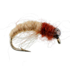 Bead Head Tan Brown Caddis Larva Nymph 6 Flies Hook Size 16