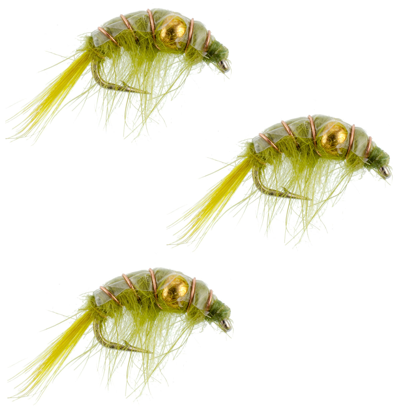 Olive Beaded Shrimp Scud Pattern