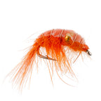 Orange Beaded Shrimp Scud Pattern - 1 Dozen Size 12 - Tailwater Lake Fly Fishing Nymph