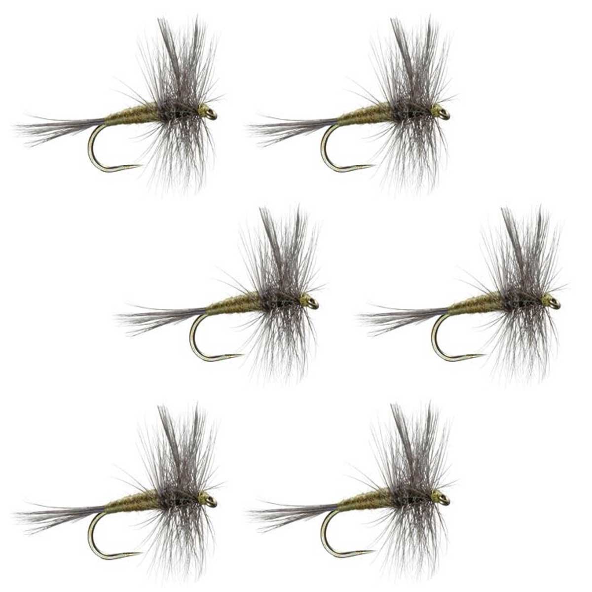 Barbless Blue Winged Olive BWO Trout Dry Fly Fishing Flies - 6 Flies Size 20
