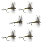 Barbless Blue Winged Olive BWO Trout Dry Fly Fishing Flies - 6 Flies Size 20