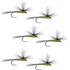 Barbless Parachute Blue Winged Olive BWO Dry Fly - 6 Flies Size 20
