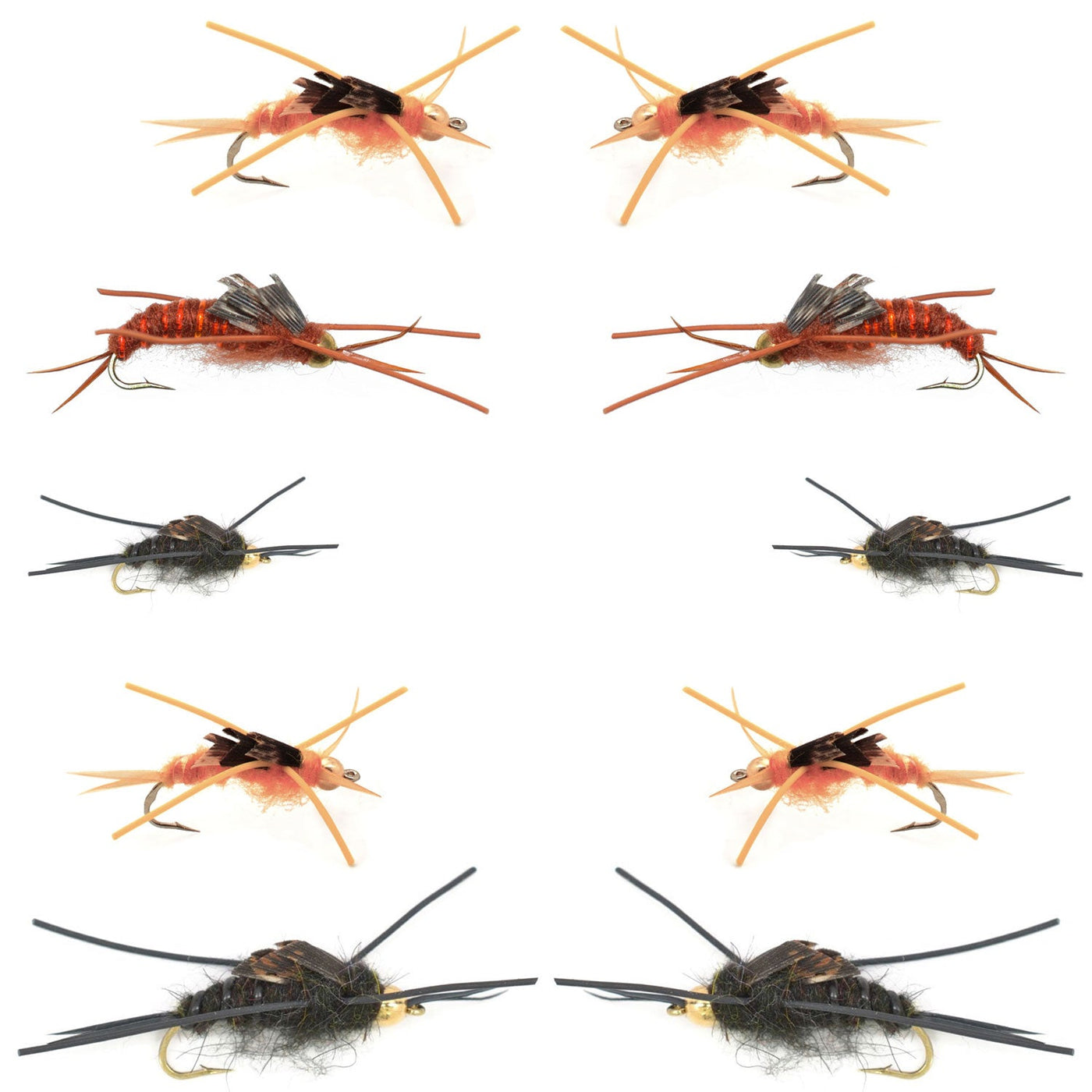 Basics Collection - Kaufmanns Stonefly Assortment - 10 Flies Sizes 4-12