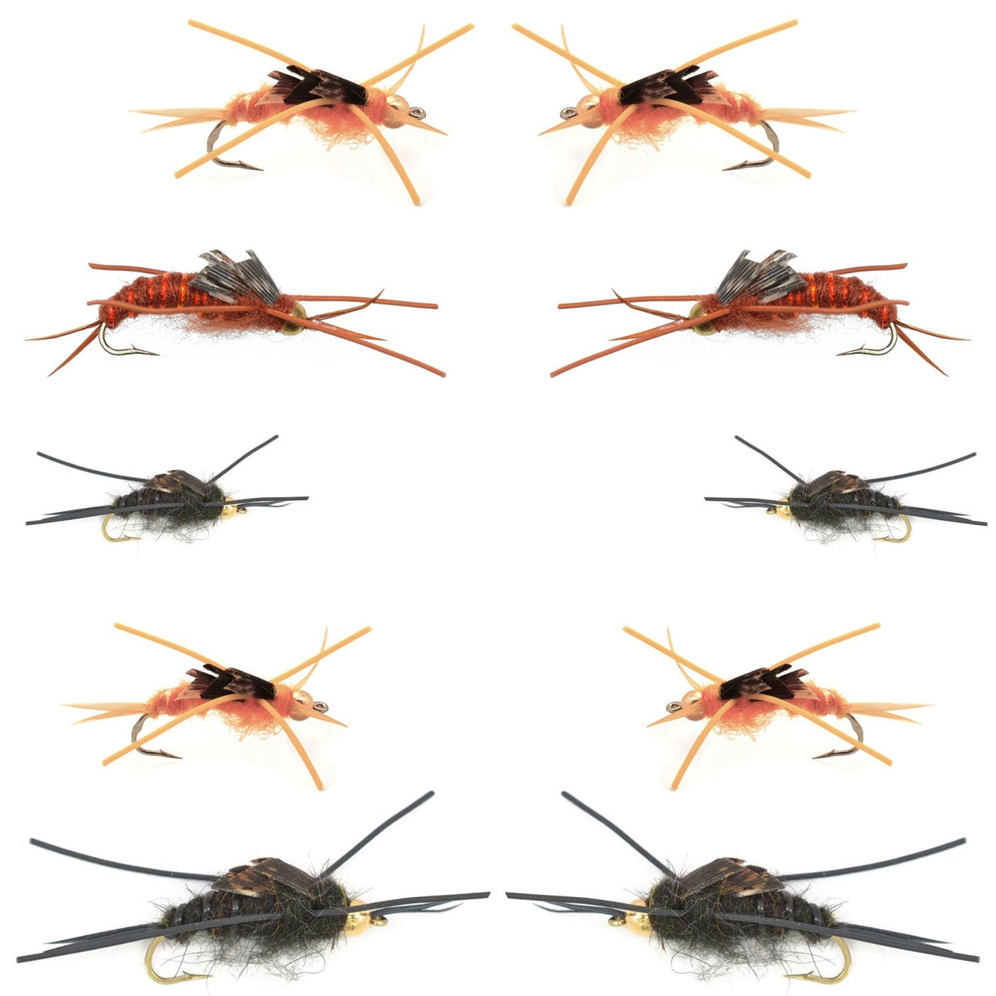 Basics Collection - Kaufmann's Tungsten Stonefly Nymphs 10 Flies  #4-12