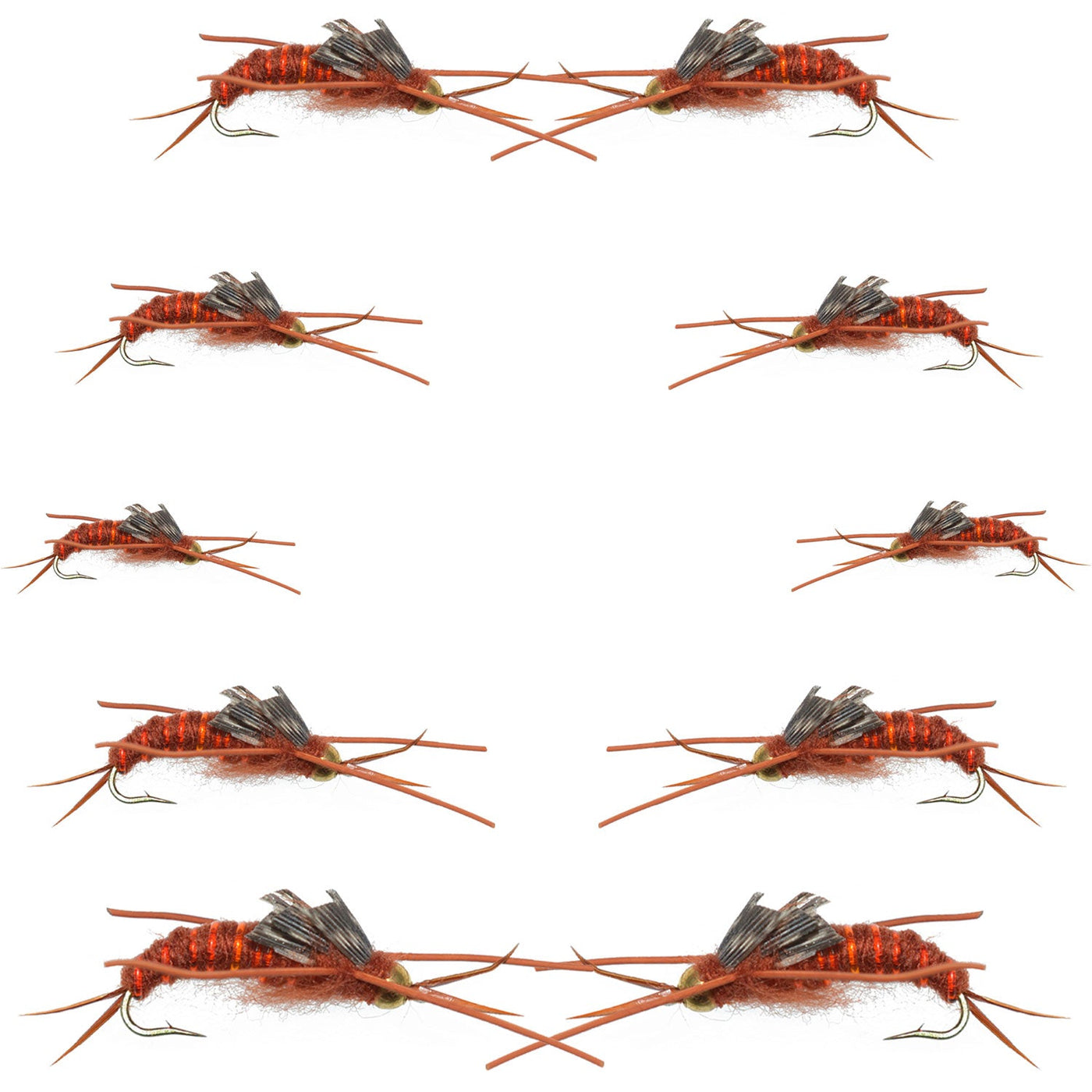 Basics Collection - Kaufmann's Brown Stonefly Kit 10 Flies #Sizes 6-12