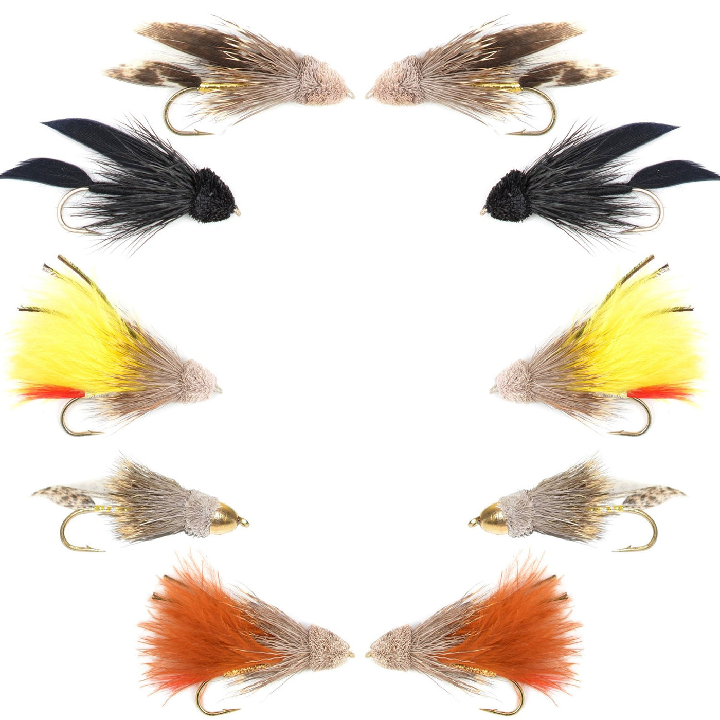 Basics Collection - Muddler Minnow Streamers - 10 Flies - Size 4 and 6