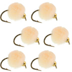 Bead Head Oregon Cheese Egg Fly Fishing Flies - 6 Flies Hook Size 16