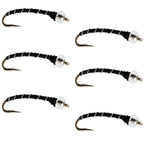Black Mercury Midge - Glass Bead Head - 6 Flies Size 20