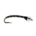 Black Mercury Midge - Glass Bead Head - 12 Flies Size 22