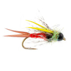 Tungsten Bead Head Nicks Prince Special Nymph Fishing Flies - 12 Flies Hook Size 16