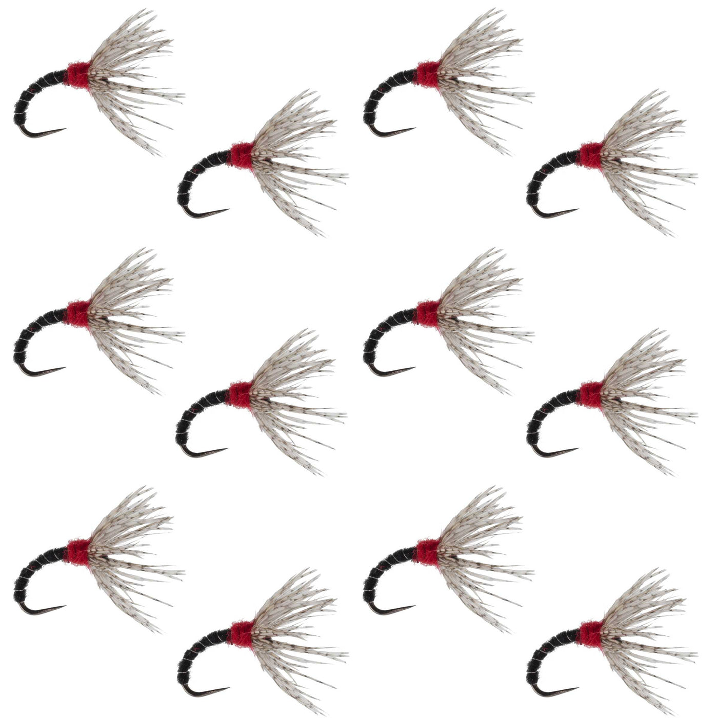 Black Zebra Sakasa Kebari - 12 Tenkara Flies - Size 12