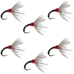 Black Zebra Sakasa Kebari - 6 Tenkara Flies - Size 14