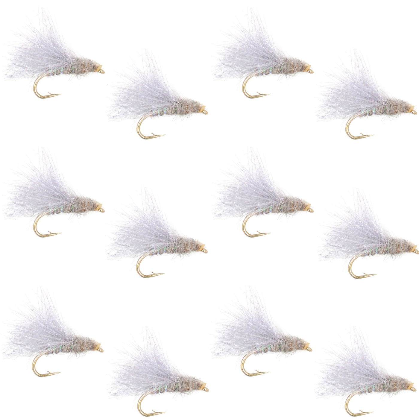 CDC Baetis Emerger BWO Wet Fly Fishing Flies - 1 Dozen Flies Hook Size 14