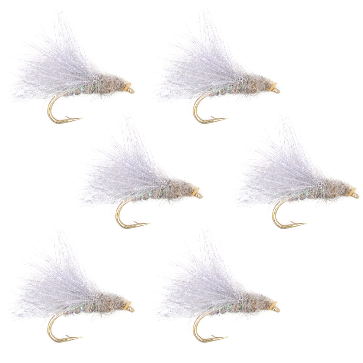 CDC Baetis Emerger BWO Wet Fly Fishing Flies - 6 Flies Hook Size 18