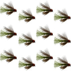 Olive CDC Caddis Emerger 12 Flies Hook Size 12