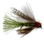 Olive CDC Caddis Emerger 12 Flies Hook Size 12
