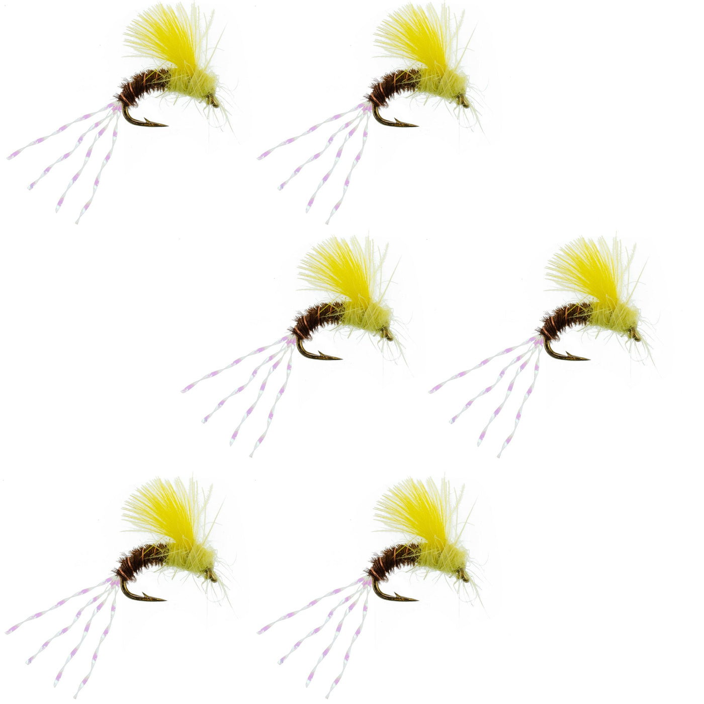 CDC Pale Morning Dun Emerger PMD Fishing Fly - 6 Flies Size 18
