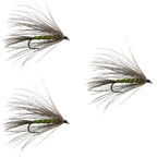 3 Pack Carey Special Soft Hackle Grouse and Olive Wet Fly - Hook Size 10