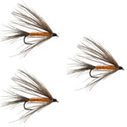 3 Pack Carey Special Soft Hackle Grouse and Orange Wet Fly - Hook Size 10
