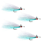Clousers Deep Minnow Blue/White Streamer- 4 Saltwater Flies - Size 1/0