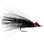 Clousers Deep Minnow Black Streamer- 4 Saltwater - Bass Flies - Size 1/0