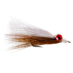 Clousers Deep Minnow Brown/White Streamer- 4 Saltwater Flies - Size 1/0