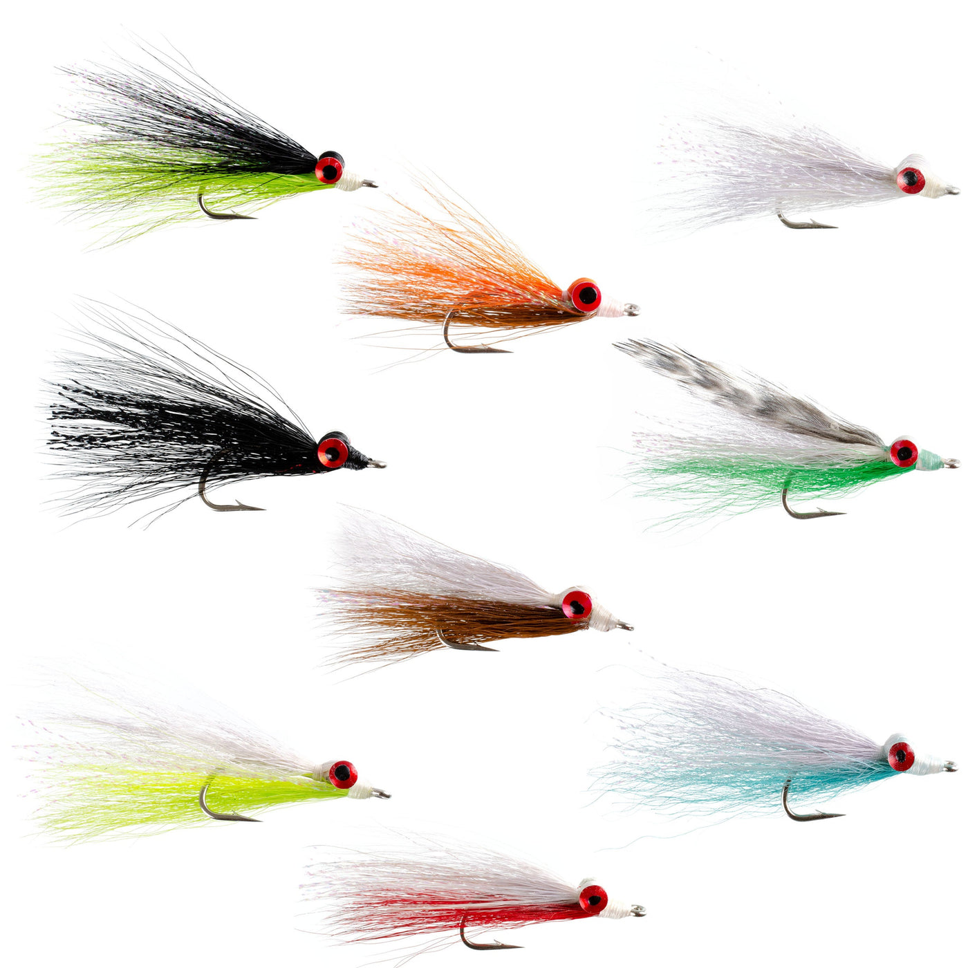 Clousers Minnow Saltwater Streamers Assortment - 9 Flies Size 1/0