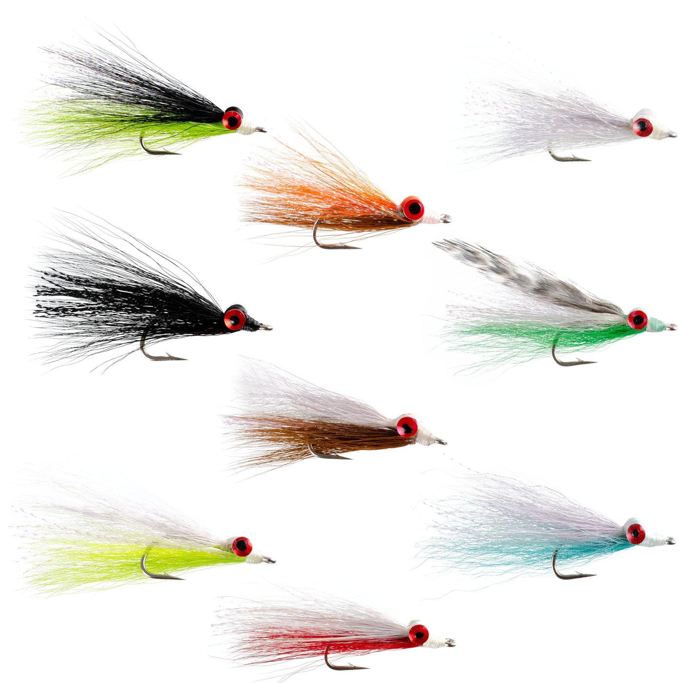 Clouser Minnow  Freshwater Streamer Assortment - 9 Flies Size 4