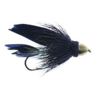 Cone Head Black Muddler Minnow Streamer Fly  - 4 Flies Size 8
