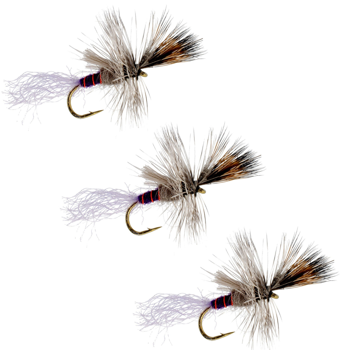 3 Pack Purple Haze Cripple Mayfly Hook Size 16