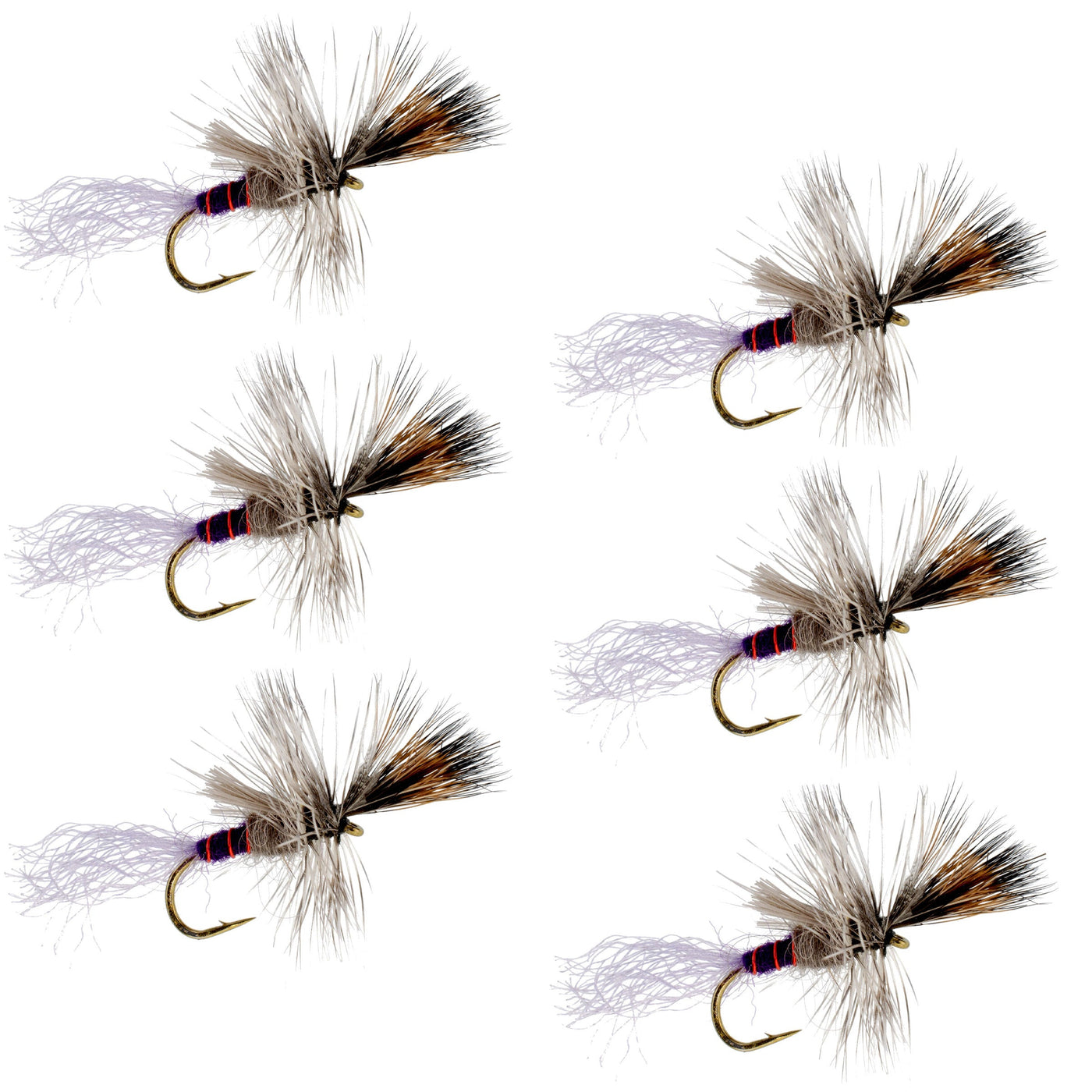 Purple Haze Cripple Mayfly 6 Flies Hook Size 16