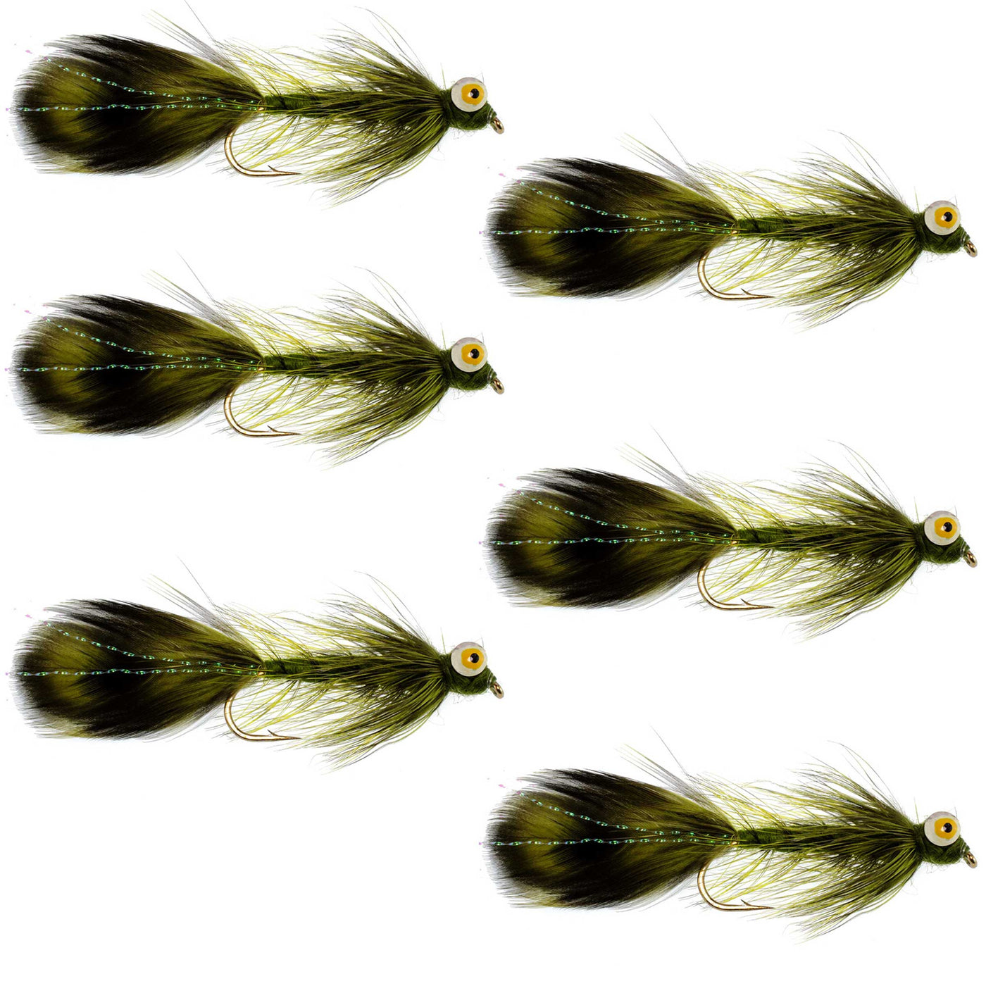Whitlock Near Nuff Sculpin Olive Streamer - 6 Flies Size 4