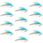 Lefty's Deceiver Saltwater Streamer - Blue/White/Grizzly - 12 Flies Size 1/0
