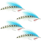 Lefty's Deceiver Saltwater Streamer Blue/White/Grizzly - 4 Flies Size 1/0