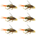 Double Bead Twenty Incher Nymph Fly Fishing Flies - 6 Flies Hook Size 12