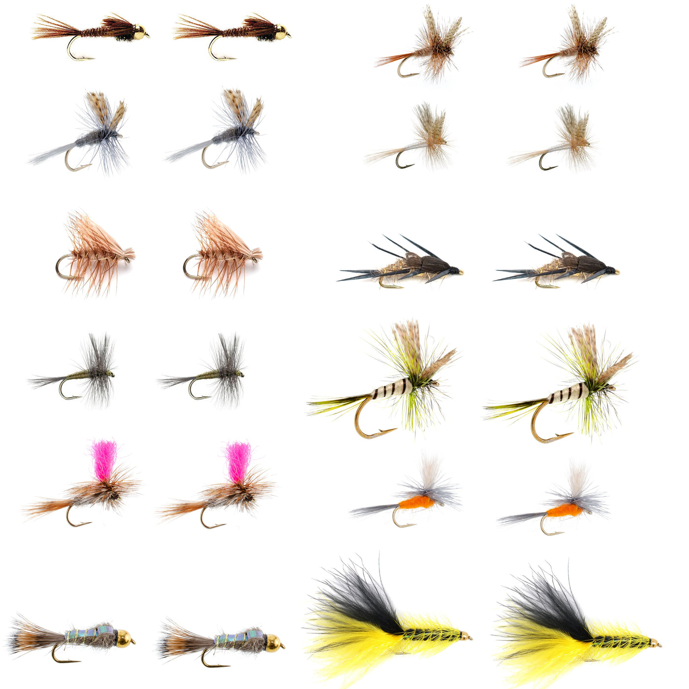 Eastern Trout Fly Assortment - 24 Essential Trout Flies Collection
